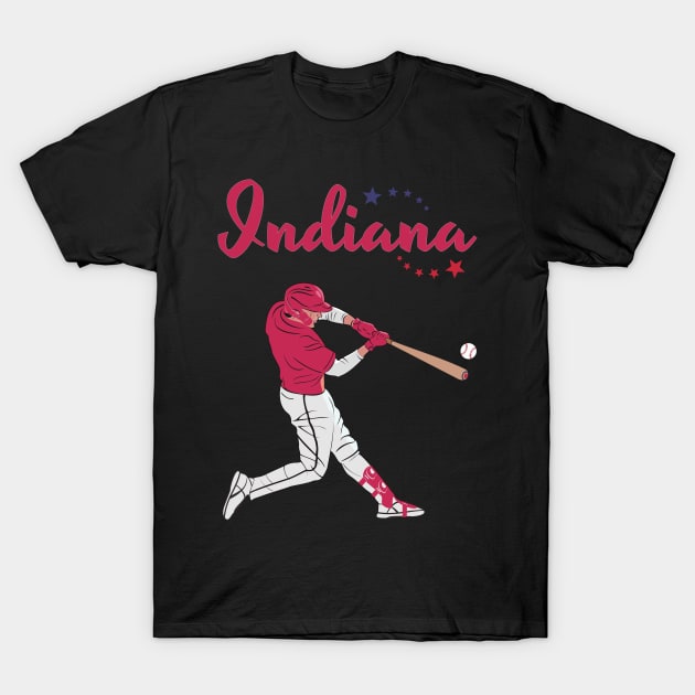 Indiana USA Baseball T-Shirt by VISUALUV